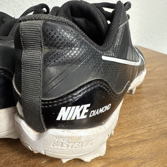 Nike Baseball Cleats Alpha Huarache 4 Keystone Size 8.5 Men's Black White Rubber - Picture 5 of 13